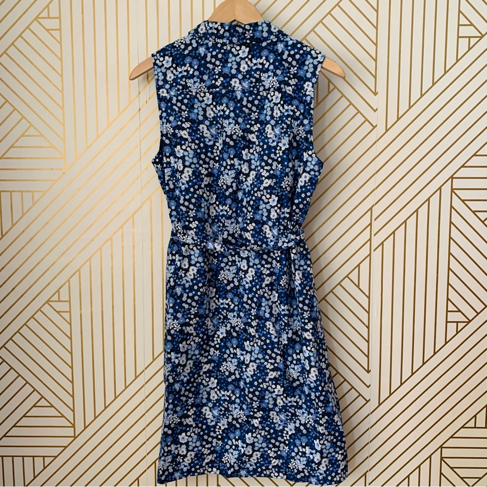 Tommy Hilfiger floral shirt dress pockets collared collar sleeveless buttons 10 - Picture 8 of 10